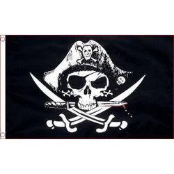 Piratenvlag Crossed Sabres groot 90x150cm