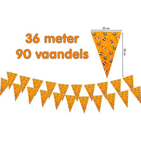 Vlaggenlijn Holland - Oranje - Voetbal - EK/WK - 36 meter