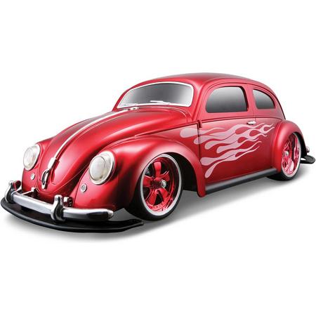 Maisto Radiografische Bestuurbare auto schaal 1:10 1951 VW Beetle (Rood)