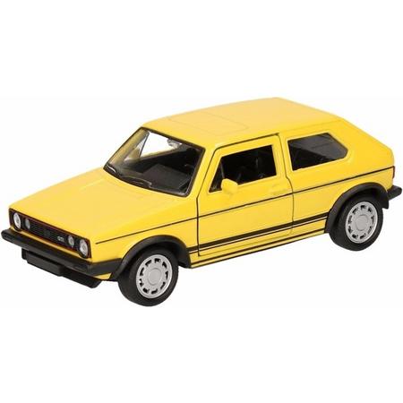 Speelgoed gele Volkswagen Golf I GTI speelauto 12 cm - modelauto / auto schaalmodel