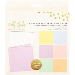 Violet Studio - Card Blanks - 15x15 cm - Pastels - 12pk