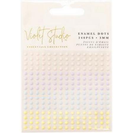 Violet Studio - Enamel Dots - Pastels - 240pcs
