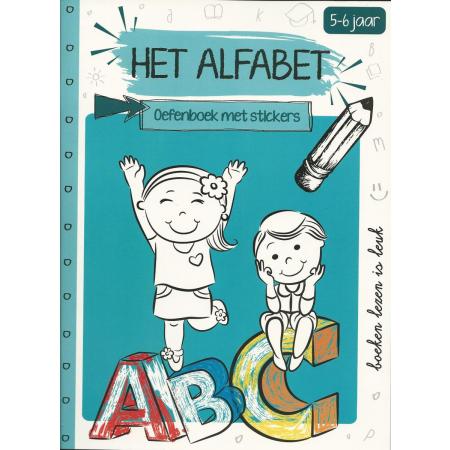 Oefenboek met stickers – ik leer het alfabet – oefenboek – leerboek  – a tot z – abc - oefenen met letters – alfabet voor kinderen – 5-6 jaar