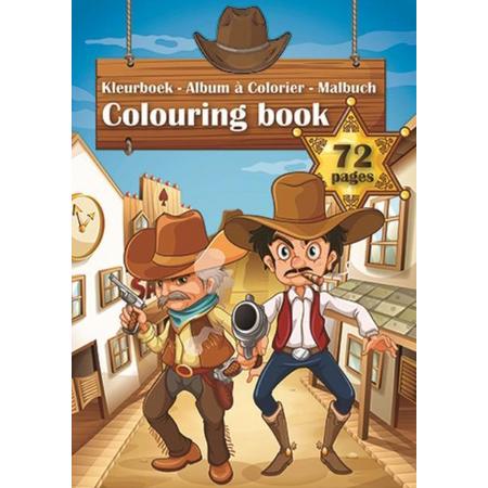 W&o Kleurboek Cowboy Junior A4 Papier 72 Paginas