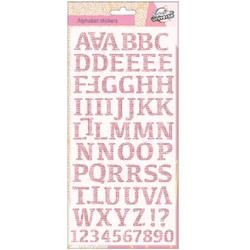 W&o Stickervel Alfabet 31 X 14 Cm Roze