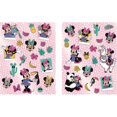 W&o Stickervel Minnie Mouse Junior 25,5 Cm Papier Roze 2 Stuks