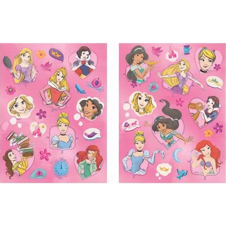 W&o Stickervel Prinses Junior 25,5 Cm Papier Roze 2 Stuks