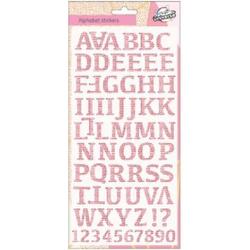 stickervel alfabet 31 x 14 cm papier roze