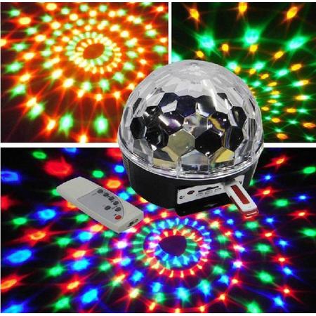 RGB Stage Light LED Crystal Magic Ball met Afstandbediening