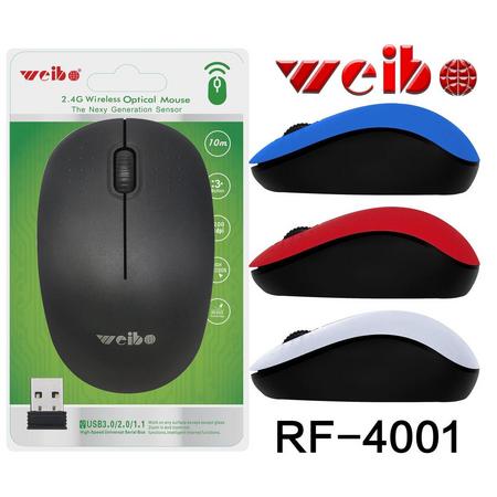 Weibo RF-4001  2.4G draadloze muis - Zwart