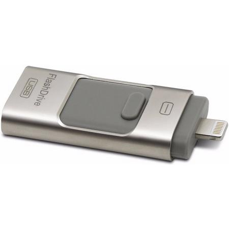 3 in 1 Flash Drive - ZIlverkleurig - 128 GB