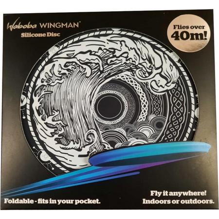 Waboba Water-frisbee Veren Wingman 15 Cm Siliconen Zwart/wit