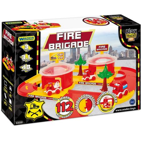 Wader 53510 Play Tracks City Fire Brigade brandweerset
