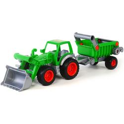Wader Tractor met Voorlader en Trailer