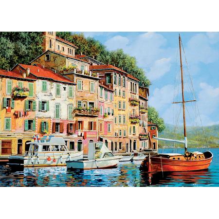 Diamond painting - Portofino schilderij, Cinque Terre,  kunst aan de muur decor, cadeau-idee Diamond Painting 5D  voor volwassenen en kinderen, DIY getallen, Diamond Painting set, strass borduurwerk, muurdecoratie
