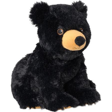 Warmte/magnetron opwarm knuffel zwarte beer - Dieren cadeau artikelen voor kinderen - Heatpack