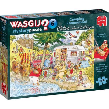 Wasgij Retro Mystery 6 Onrust Op De Camping! puzzel - 1000 stukjes