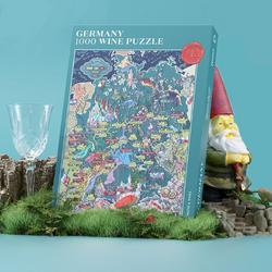 Puzzel Duitsland wijn - wijnkaart Duitse wijngebieden - legpuzzel - 1000 stukjes