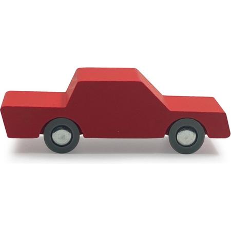 waytoplay heen&weer auto - red (rood gekleurd hout)