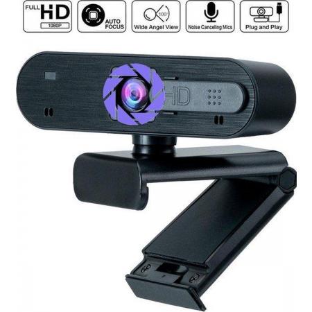 Webvision - Professionele Webcam Voor PC - 1920x1080 - FULL HD Met Microfoon - 30FPS – Autofocus - Windows & Mac - Logitech - Geschikt Voor Gaming/Streaming - Webcam Cover - Webcam Voor School