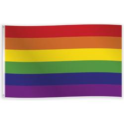 Regenboog - Pride - Vlag 90 x 150cm