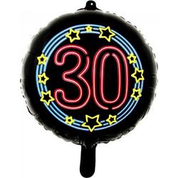   Folieballon 30 Neon 45 Cm Zwart