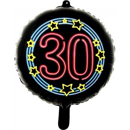 Wefiesta Folieballon 30 Neon 45 Cm Zwart