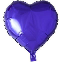folieballon hartvorm 45 cm paars