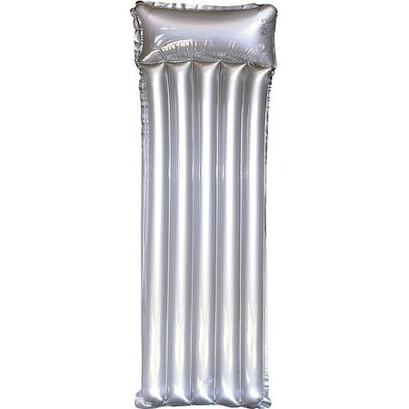 Luchtbed - Extra Bruiningseffect - 172 x 56 cm - Zonnematras - Luchtmatras zwembad - zilver