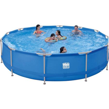 Wehncke Steel frame pool set 420 x 84 cm blauw