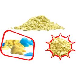 Kinetisch zand 1kg in een zak geel