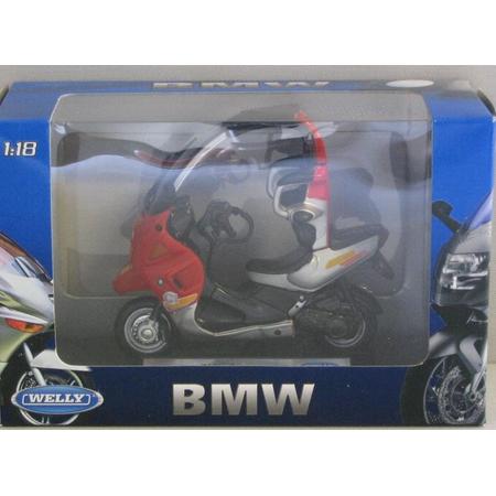 BMW C1 1:18 Welly Rood / Grijs B19660-PW