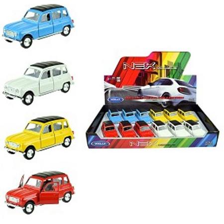 Display 12x Renault 4 Welly 43741 1:34-1:39 metal collection