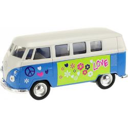 Welly Hippie Volkswagen Bus Blauw 10,5 Cm