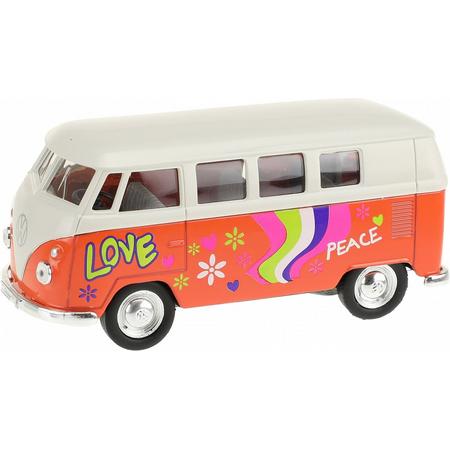 Welly Hippie Volkswagen Bus Oranje 10,5 Cm