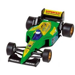   Metalen auto: formule 1 racer groen 10,7 cm