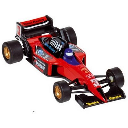 Welly Metalen auto: formule 1 racer rood 10,7 cm