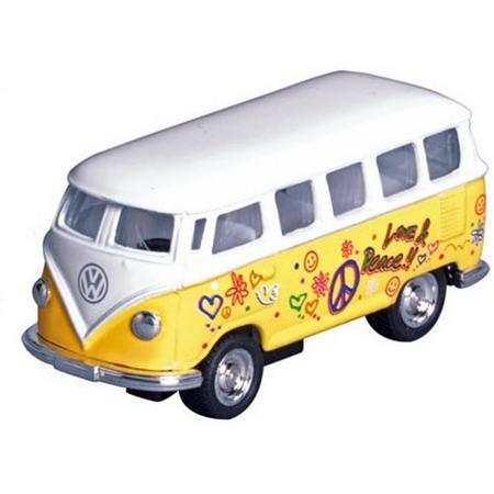 Welly Metalen volkswagen klassieke bus (1962): geel