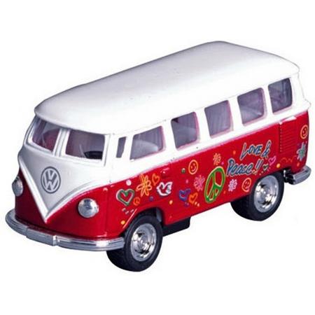 Welly Metalen volkswagen klassieke bus (1962): rood