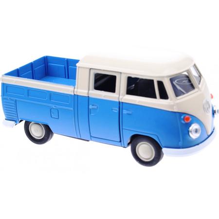 Welly Metalen volkswagen t1 doka pick-up: 11,5 cm blauw