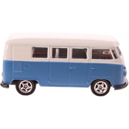 Welly Schaalmodel 1:60 Volkswagen T1 Bus 7 Cm Blauw