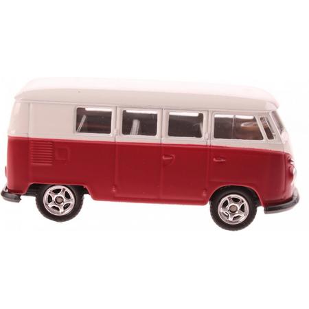 Welly Schaalmodel 1:60 Volkswagen T1 Bus 7 Cm Rood