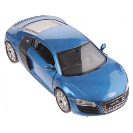 Welly Schaalmodel Audi R8 Blauw