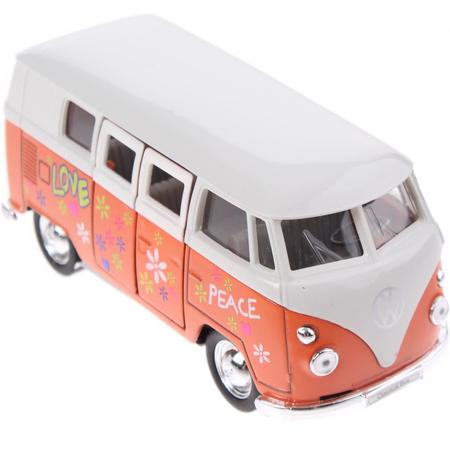 Welly Schaalmodel Volkswagen Bus Met Print Oranje