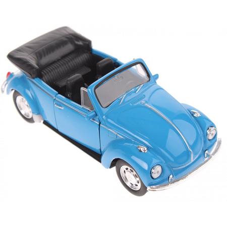 Welly Schaalmodel Volkswagen Kever Cabrio Blauw