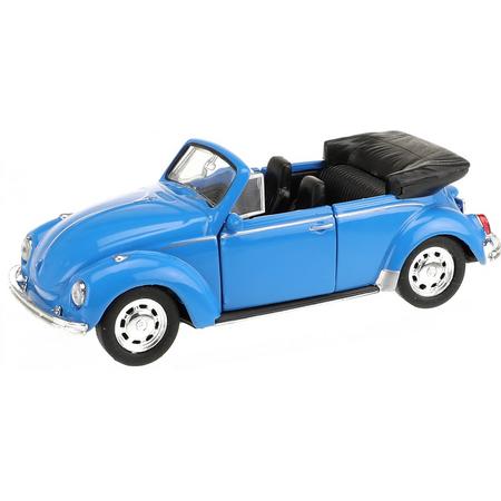 Welly Volkswagen Beetle Cabrio Blauw 11 Cm