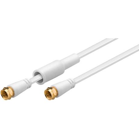 Wentronic 67298 10m F plug F plug Wit coax-kabel