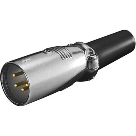 Wentronic microphone plug 4pin Zwart kabel-connector