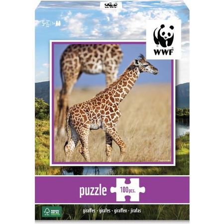 WWF puzzel - baby giraffe - 100 stukjes