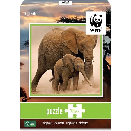 WWF puzzel - baby olifant - 100 stukjes